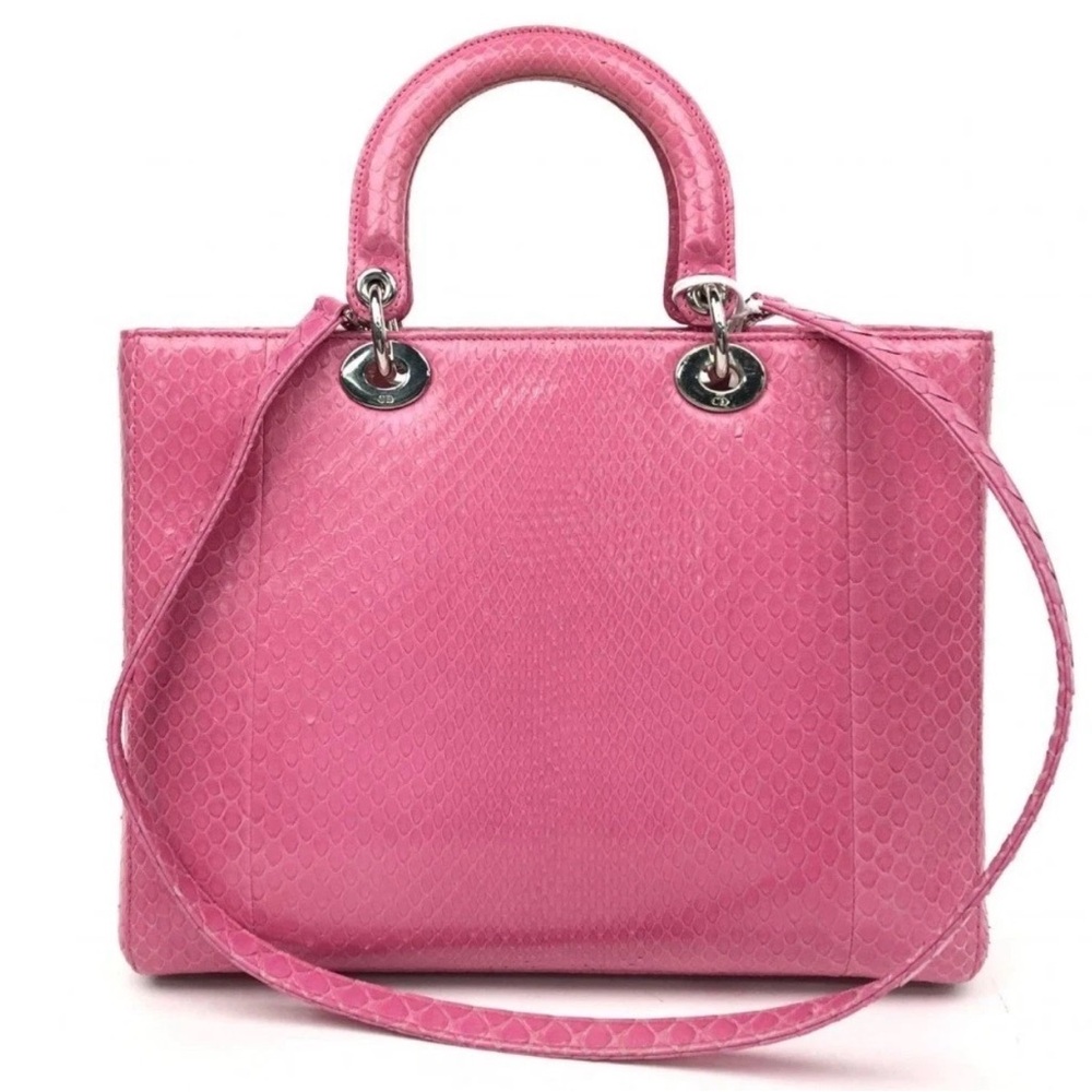Dior Large Lady Dior Python 2Way Bag - Picture 2 of 16